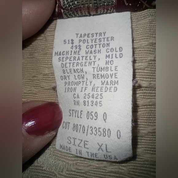 Orvis Vintage Floral Tapestry Vest Size XL EUC Made In The USA P2P 23 In - Picture 6 of 7